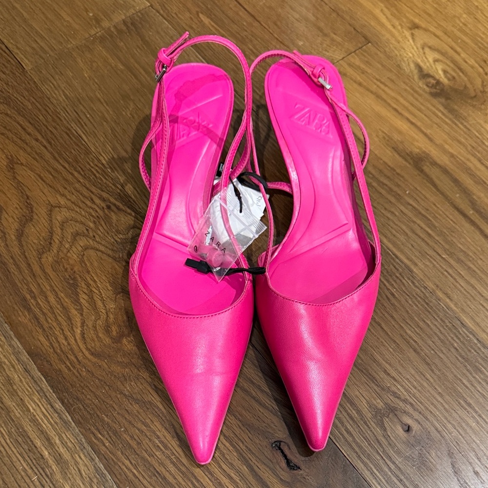 Zara Women's Vibrant Pink Strappy Heels